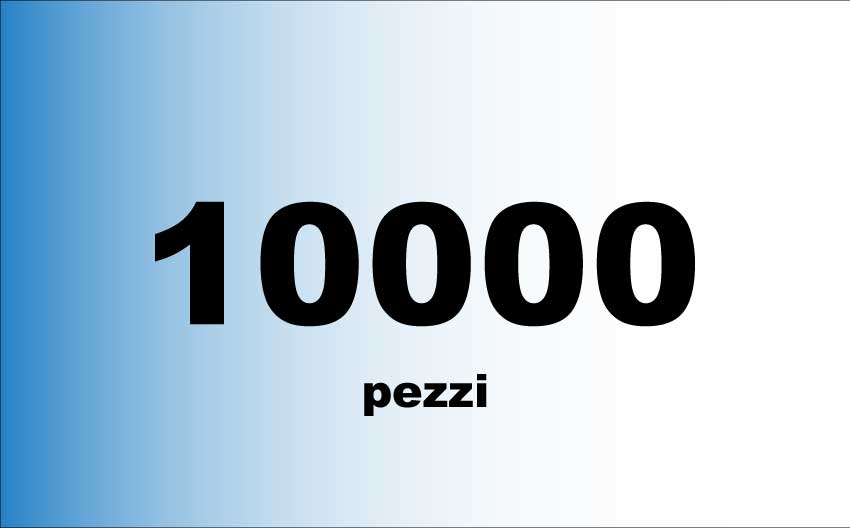 10000 pezzi +  &euro; 220,00