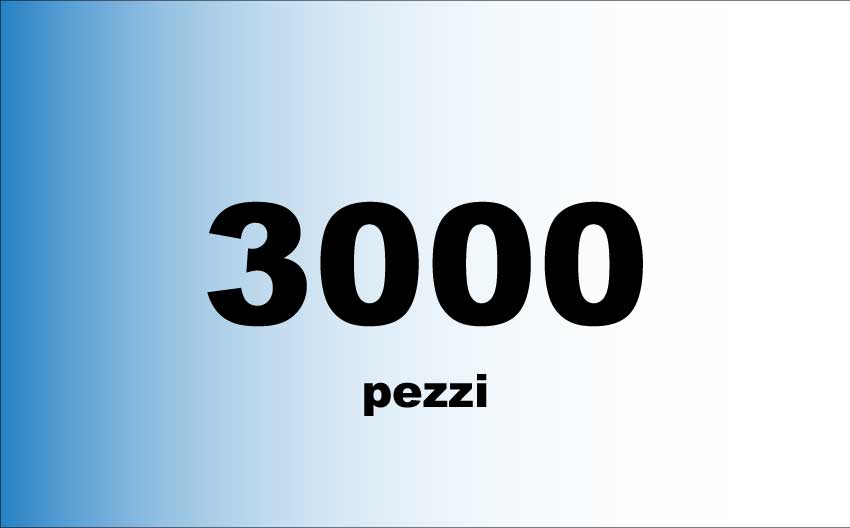 3000 pezzi +  &euro; 50,00